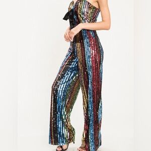 New Multi color sequin Jumpsuit ✨ Holiday Ready Sequin Jumpsuit with Pockets!